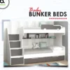 Kids Wooden White Bunker Bed - Image 2