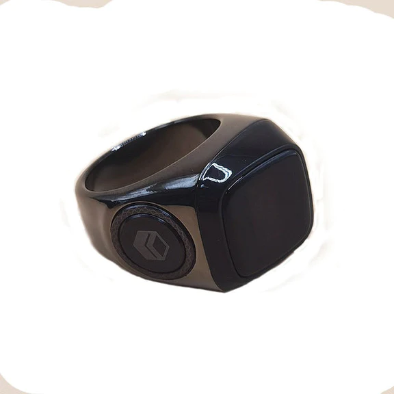 Smart Metal Zikr Ring Equantu Black