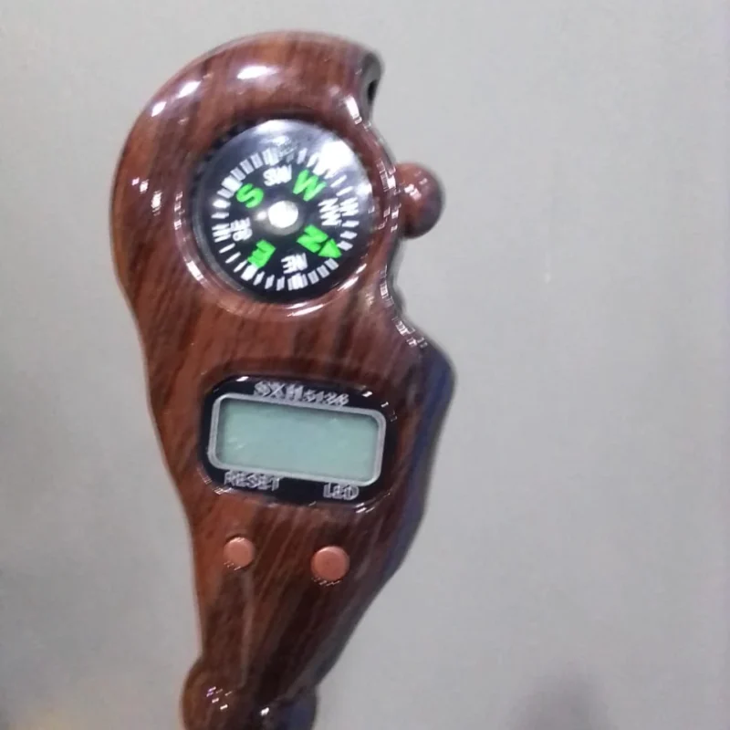 Wooden Digital Tally Counter Fish Shape Prayer Tasbih - Brown