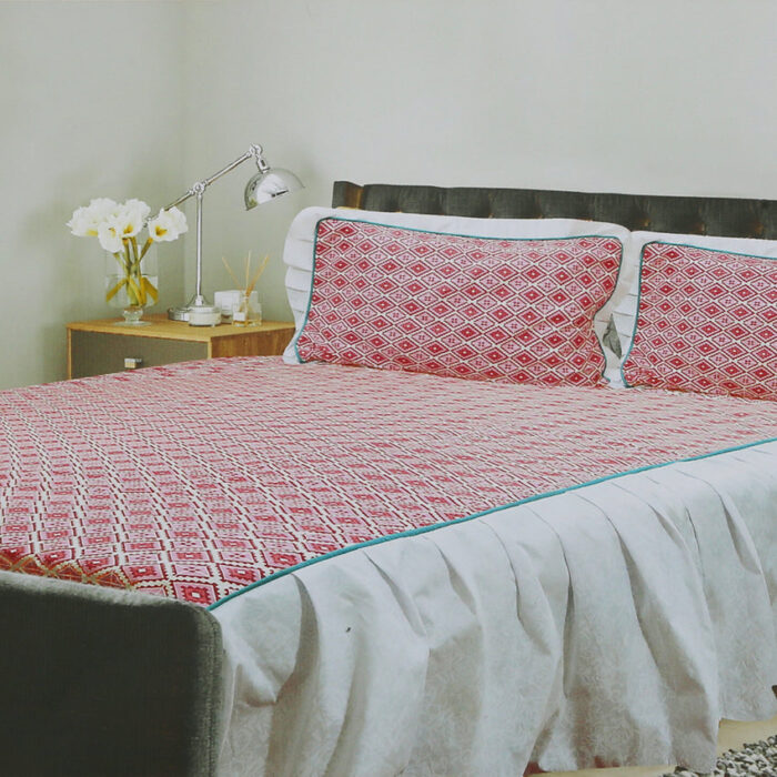 Double Side Printed Frill Bed Sheet - A