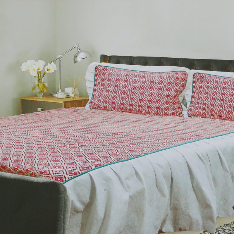 Double Side Printed Frill Bed Sheet - A