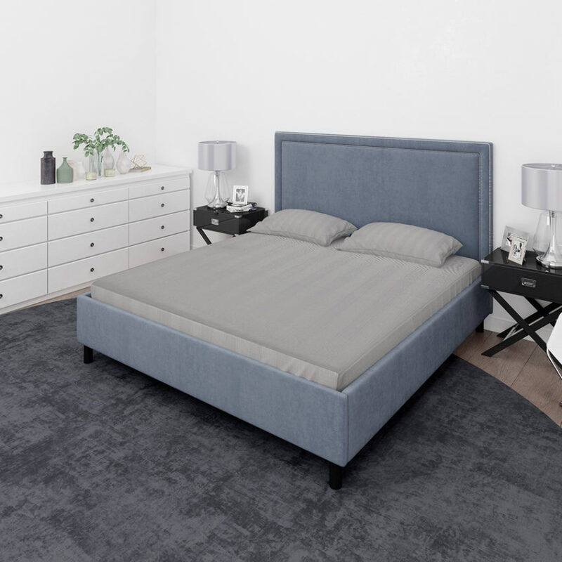 Eminent King Size Cotton Bed Sheet Stripes - Grey